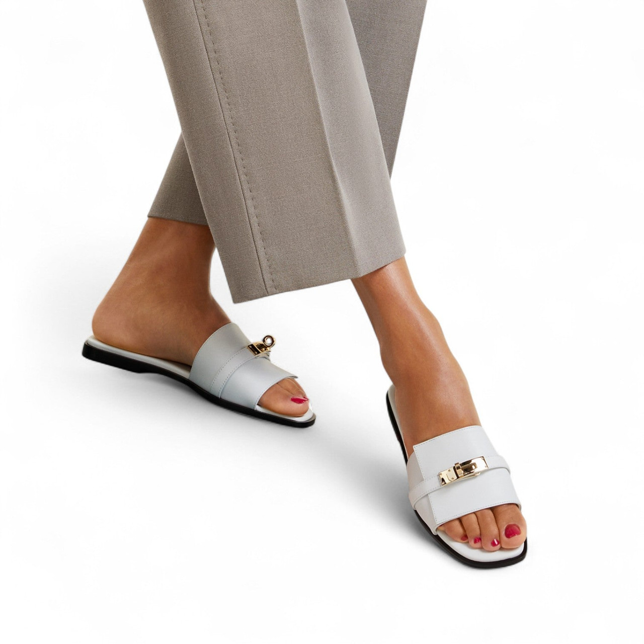 HERMES GIULIA WHITE WOMEN SANDAL (Ref HE-34-S-33972)