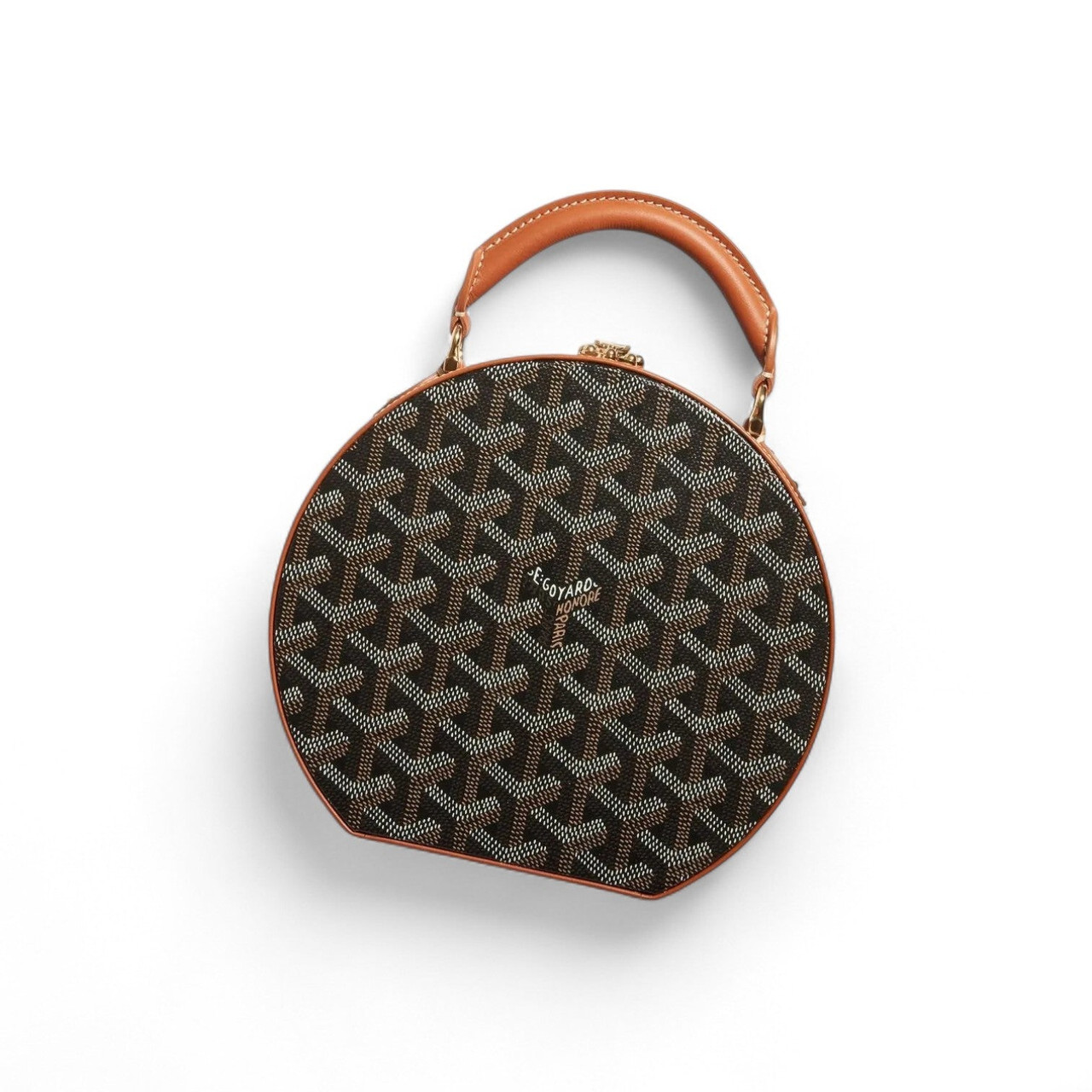 GOYARD THE ALTO HATBOX TRUNK BLACK & TAN BAG (Ref GO-BLACK-S-37783)