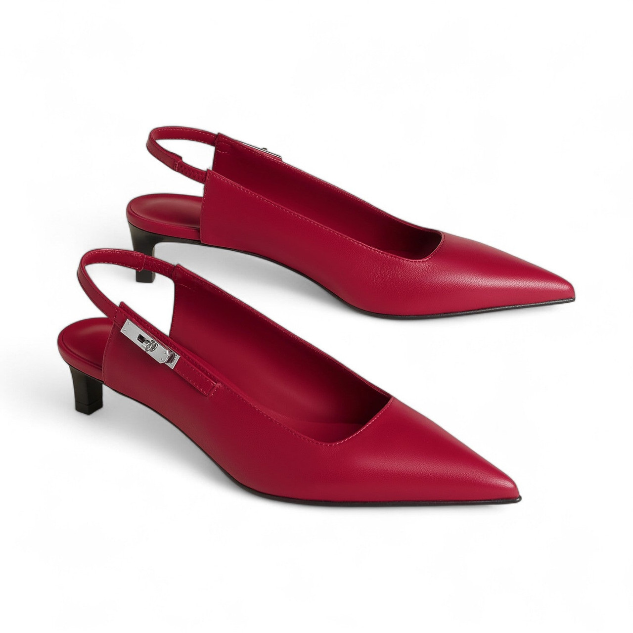 HERMES LOVER 40 PUMP RED HEELS (Ref HE-34RED-S-34211)