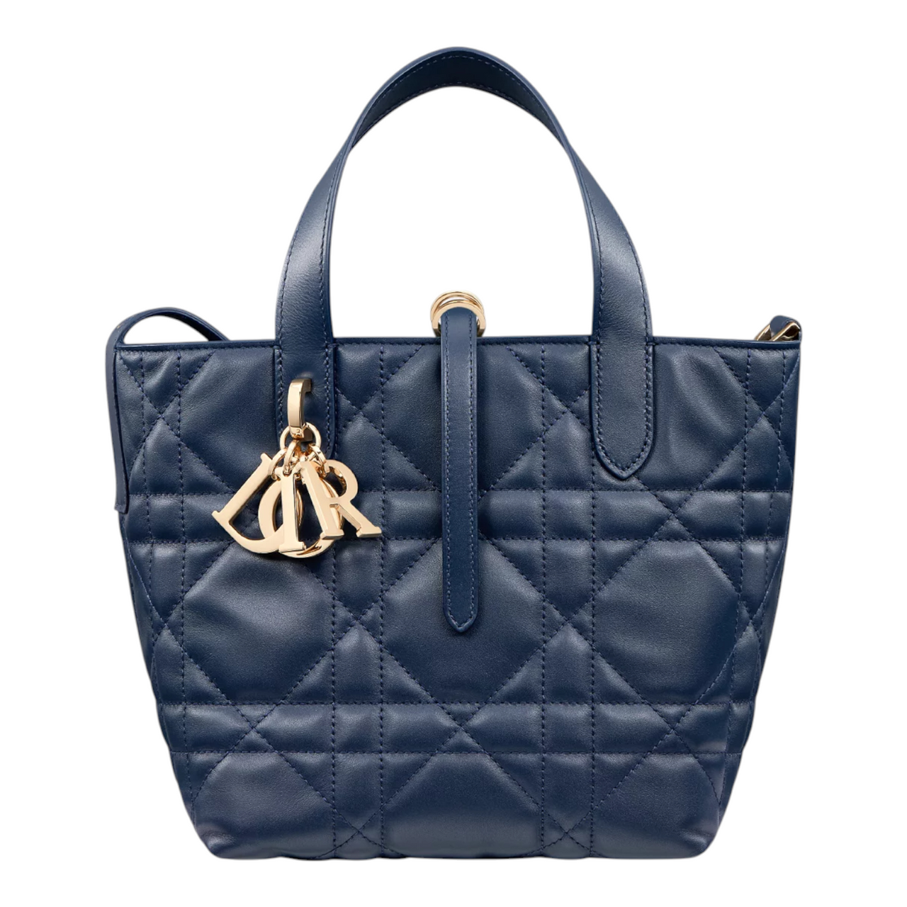 DIOR SMALL TOUJOURS VERTICAL TOTE WITH SHOULDER STRAP NIGHT BLUE BAG (Ref DI-BLUE-T-37459)