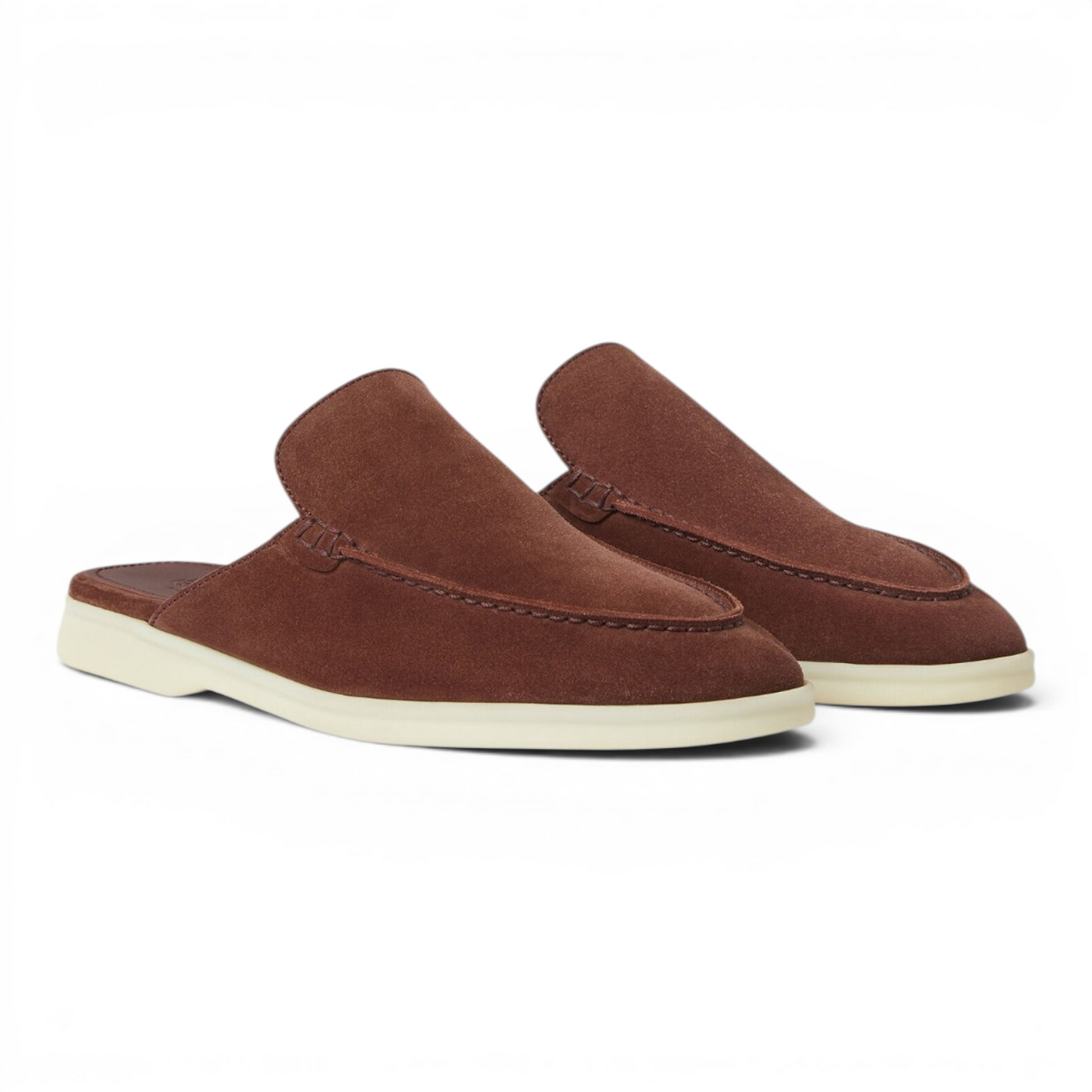 LORO PIANA BABOUCHE WALK SUEDE MEN LIGHT BROWN LOAFER (Ref LO-39-L-42265)