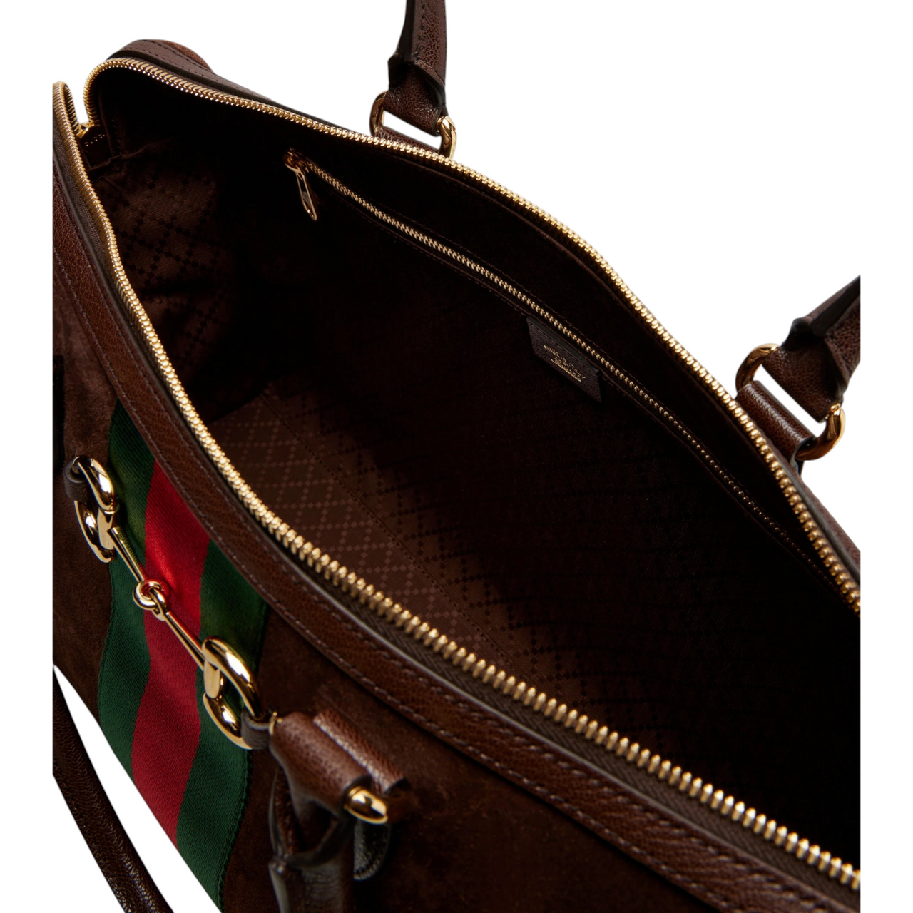 GUCCI BORSETTO LARGE SUEDE WOMEN BROWN DUFFLE BAG (Ref GU-BROWN-H-40868)