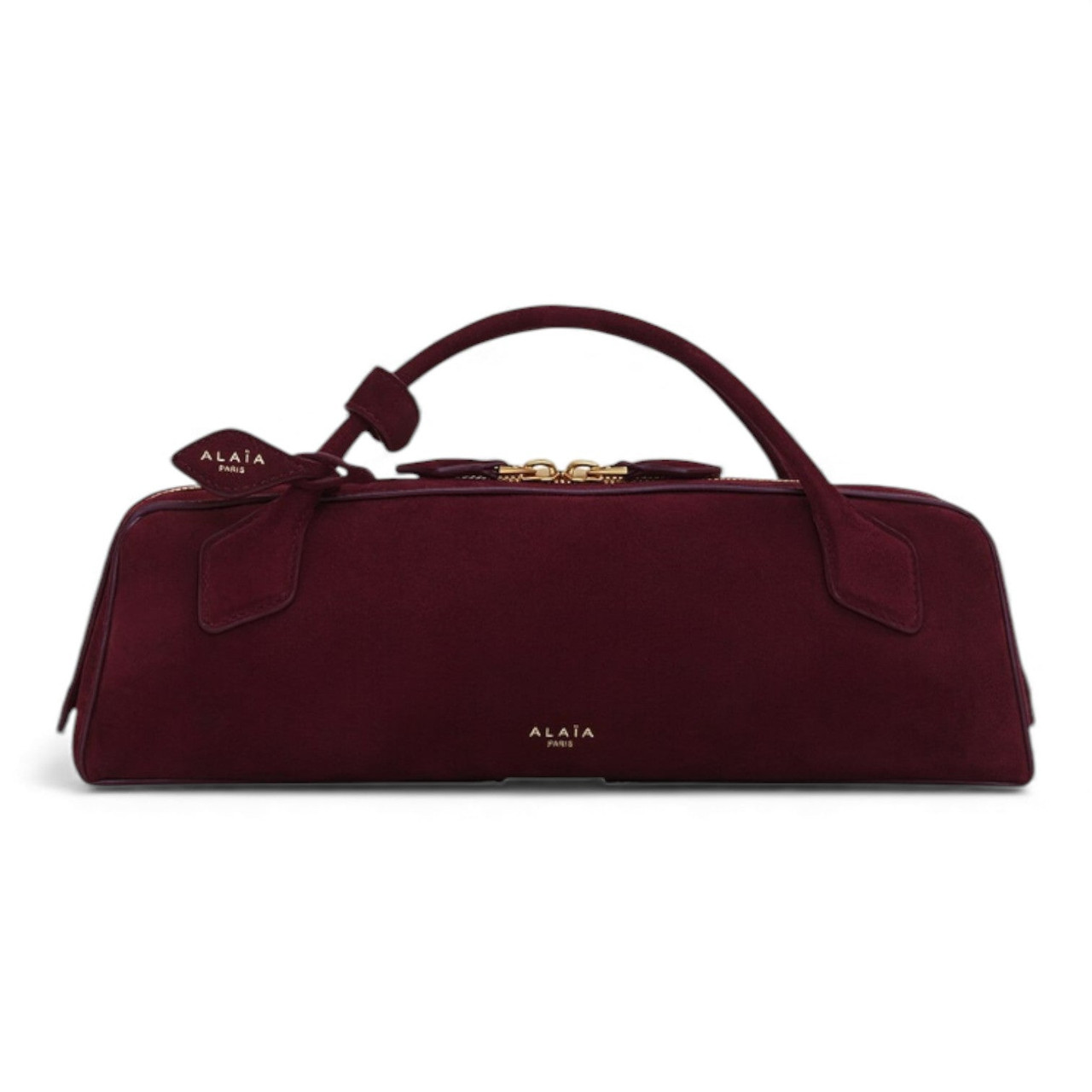 ALAÏA LE TECKEL CLUTCH IN SUEDE BROWN BAG (Ref AL-C-39069)