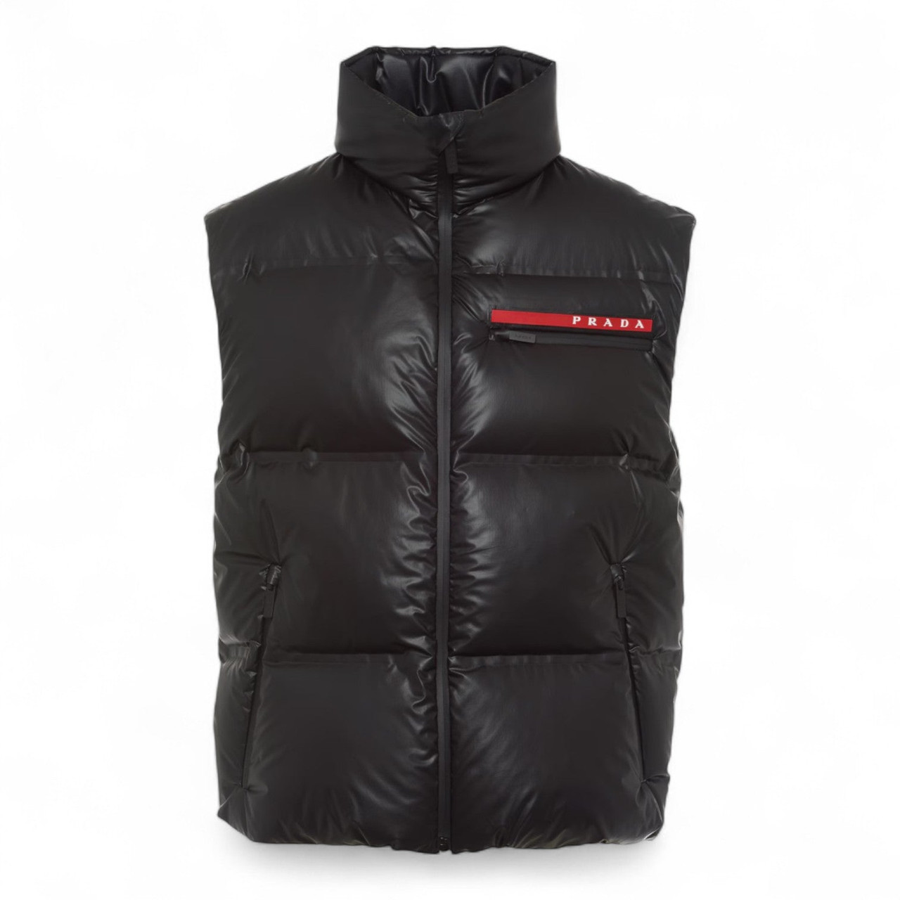 PRADA LIGHT RE-NYLON MEN BLACK DOWN VEST (Ref PR-SBLACK-V-38305)