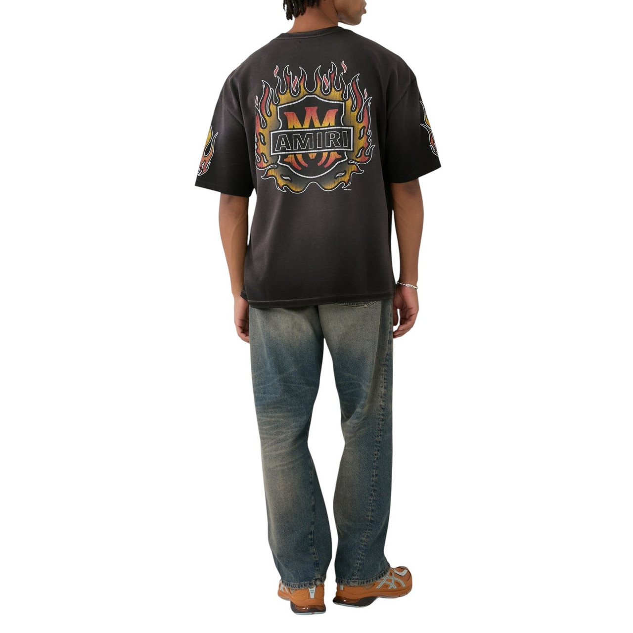 AMIRI MA FLAMES MEN BLACK T-SHIRT (Ref AM-SBLACK-T-40436)