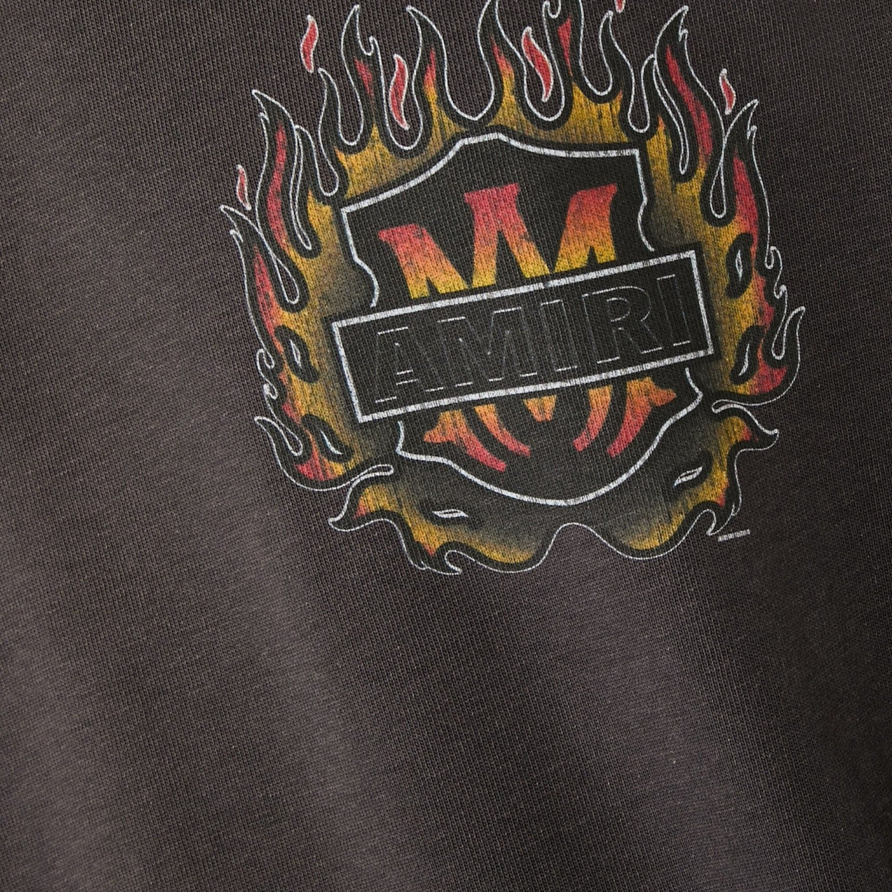 AMIRI MA FLAMES MEN BLACK T-SHIRT (Ref AM-SBLACK-T-40436)