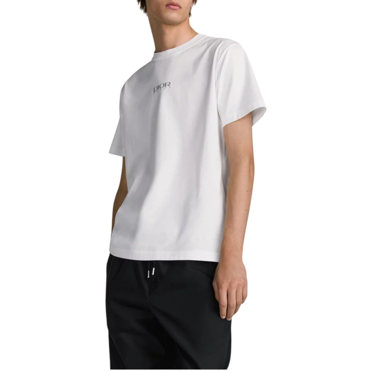DIOR AND DESCENTE RELAXED FIT MEN WHITE T-SHIRT (Ref DI-SWHITE-T-39218)
