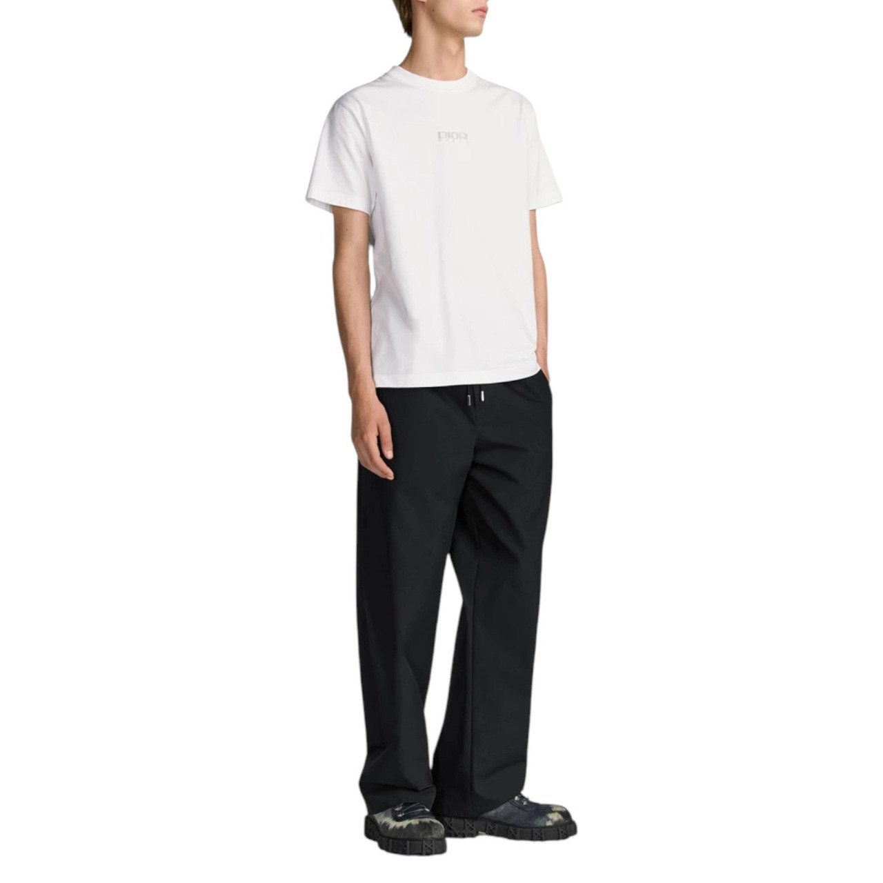 DIOR AND DESCENTE RELAXED FIT MEN WHITE T-SHIRT (Ref DI-SWHITE-T-39218)