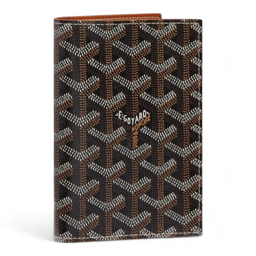 GOYARD GRENELLE BLACK & TAN PASSPORT COVER (Ref GO-BLACK-P-37790)