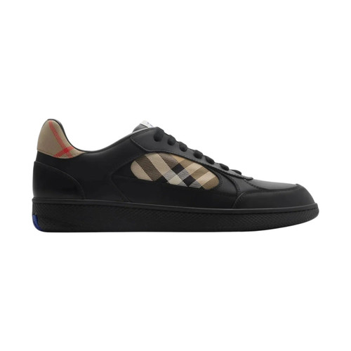 BURBERRY LEATHER AND CHECK TERRACE WOMEN BLACK SNEAKERS (Ref BU-35BLACK-S-31792)