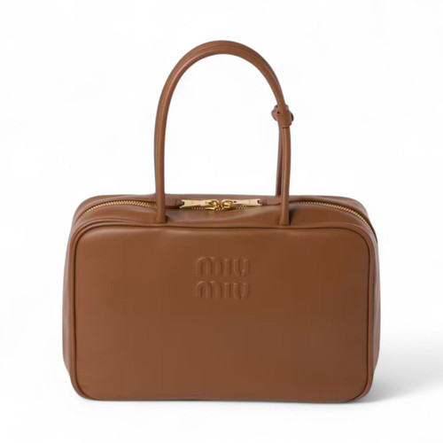MIU MIU LARGE BEAU LEATHER BRONZE BAG (Ref MI-BROWN-H-37822)