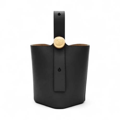 LOEWE MINI PEBBLE BUCKET BLACK BAG (Ref LO-B-34474)