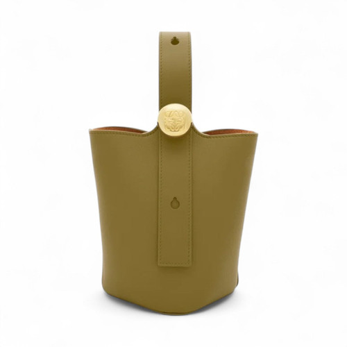 LOEWE MINI PEBBLE BUCKET KHAKI BAG (Ref LO-B-34478)