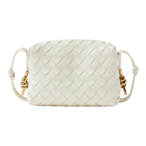 BOTTEGA VENETA MINI LOOP WOMEN WHITE CROSSBODY BAG (Ref BO-WHITE-S-38277)