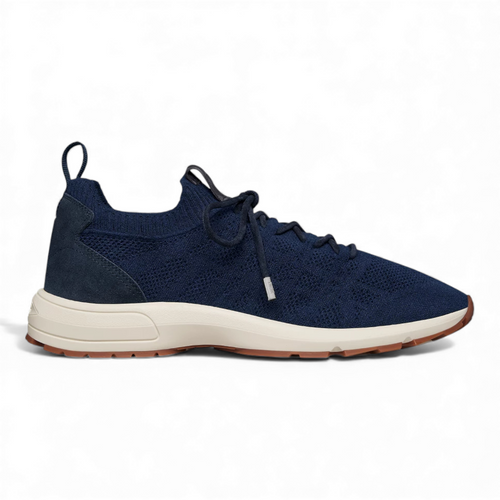 DIOR CANNAGE KNIT WITH SUEDE NAVY BLUE MEN B80 LOUNGE SNEAKER (Ref DI-39-S-37419)