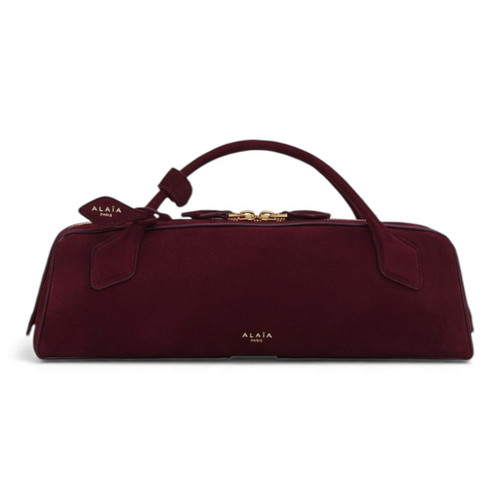 ALAÏA LE TECKEL CLUTCH IN SUEDE BROWN BAG (Ref AL-C-39069)