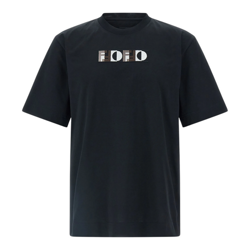 FENDI COTTON MEN BLACK T-SHIRT (Ref FE-S-T-41852)