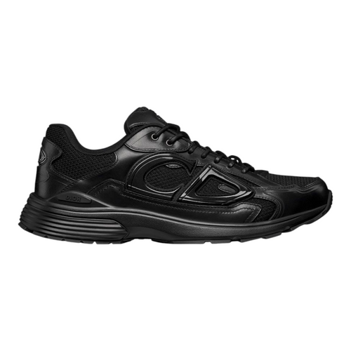 DIOR B30 COUNTDOWN CALFSKIN & MESH MEN BLACK SNEAKERS (Ref DI-39BLACK-S-37225)