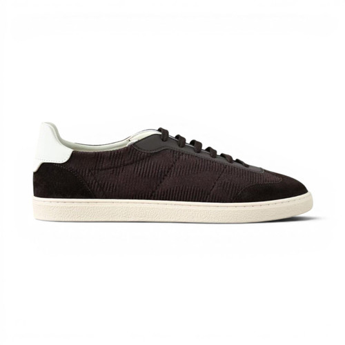 BRUNELLO CUCINELLI SUEDE MEN DARK BROWN LEATHER SNEAKERS (Ref BR-BROWN39-S-42429)