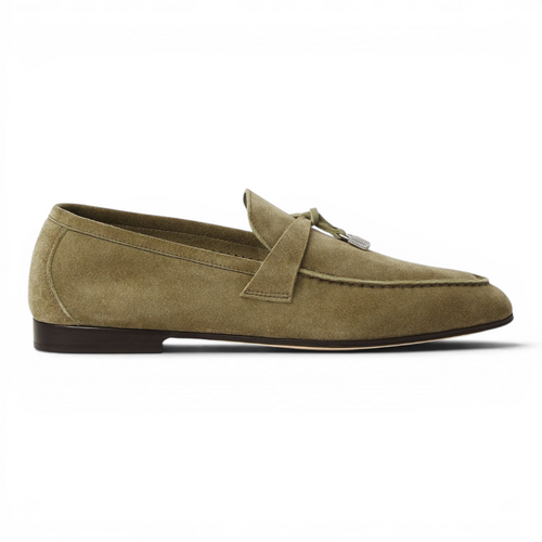 LORO PIANA JOAN CALFSKIN WOMEN KHAKI LOAFER (Ref LO-35-L-41453)