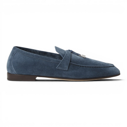 LORO PIANA JOAN CALFSKIN WOMEN BLUE LOAFER (Ref LO-35-L-41445)