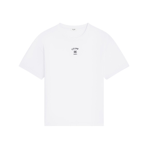 CELINE IN COTTON JERSEY MEN WHITE T-SHIRT