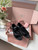 MIU MIU GYMNASIUM THONG WOMEN BLACK BALLERINAS (Ref MI-35BLACK-S-33465)