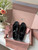 MIU MIU GYMNASIUM THONG WOMEN BLACK BALLERINAS (Ref MI-35BLACK-S-33465)
