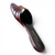 SAINT LAURENT BABYLONE EMBELLISHED GATHERED GLOSSED-LEATHER WOMEN BURGUNDY SLIDES (Ref SA-35-S-42611)