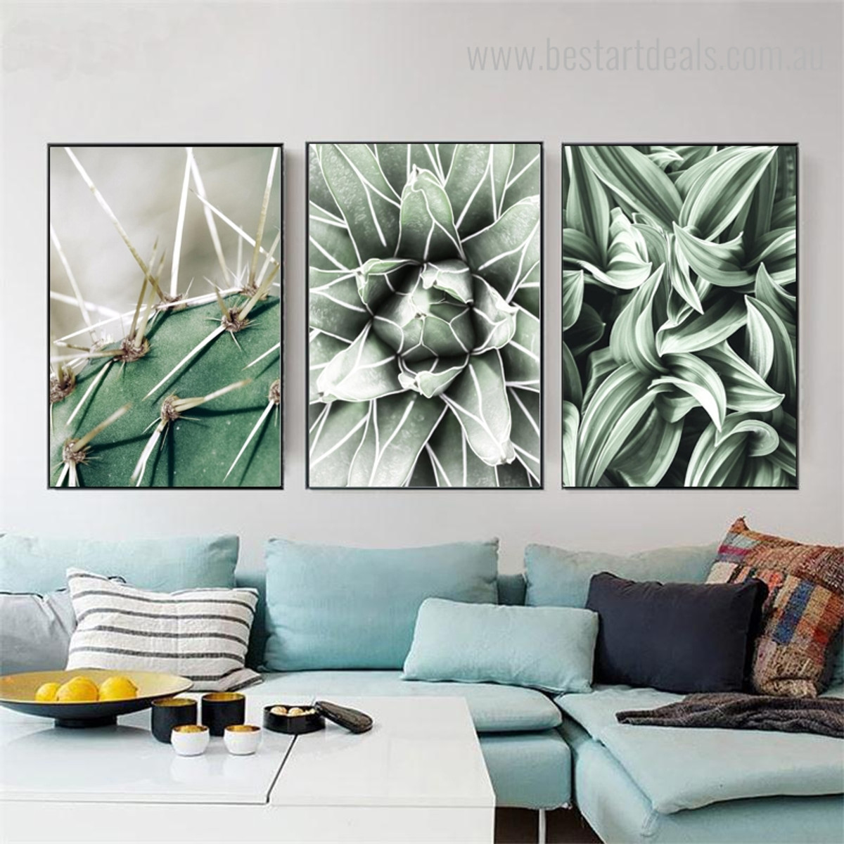 Cactus Worts Botanical Contemporary Framed Resemblance Picture Canvas Print for Room Wall Decoration