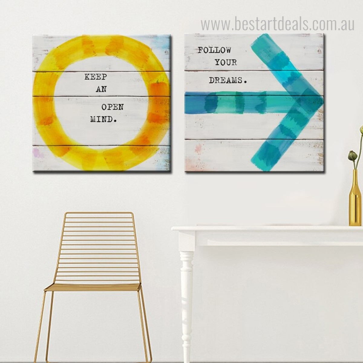 Mind Dreams Modern Quotes Framed Perspective Picture Canvas Print for Room Wall Ornament