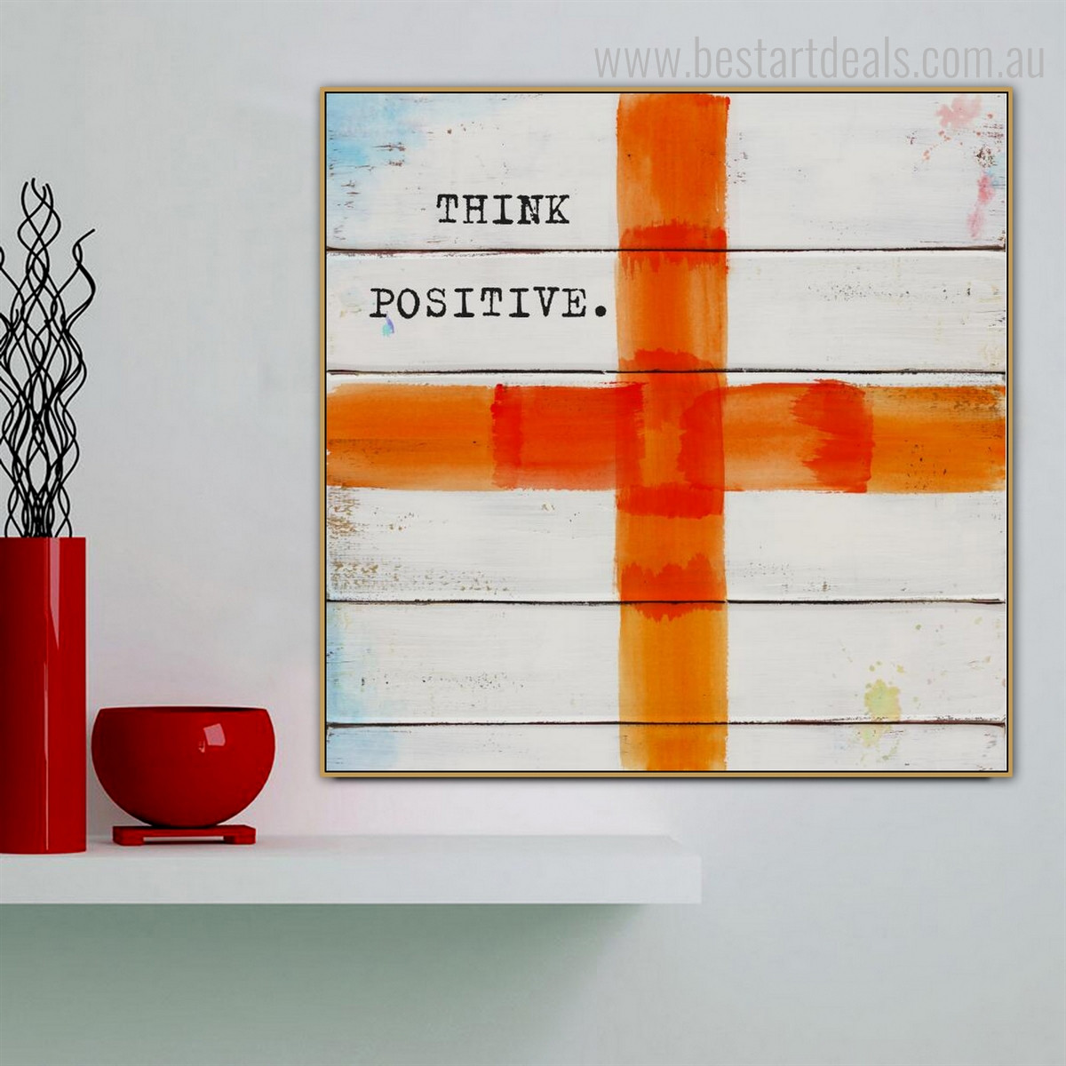 Positive Modern Quotes Framed Effigy Portrait Canvas Print for Room Wall Decor