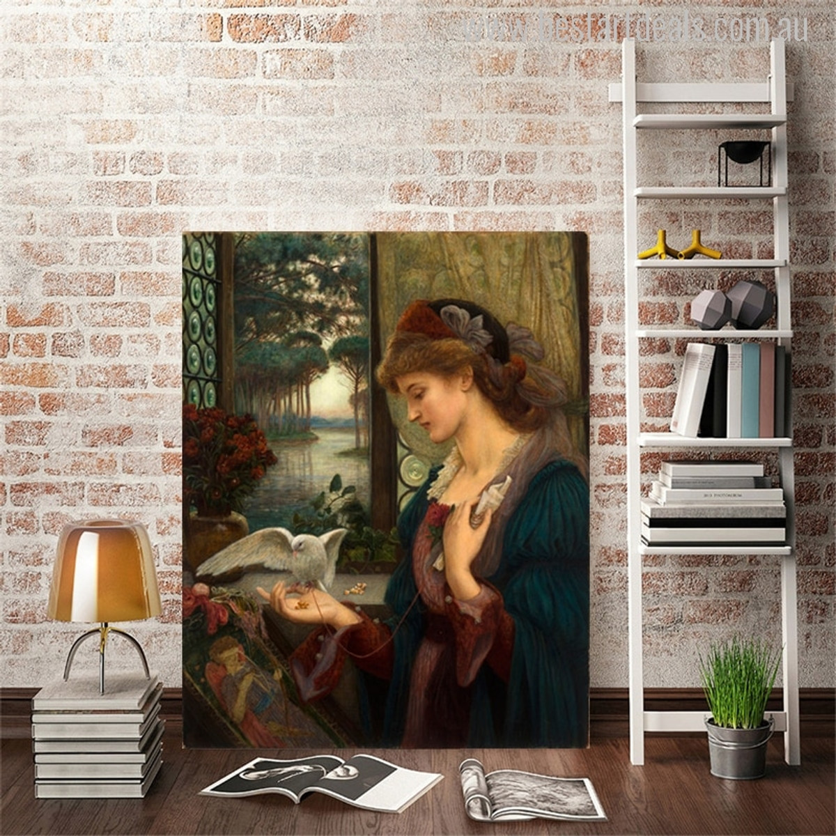 Love's Messenger Painting by Marie Spartali Stillman Print for Study Room Wall Decor