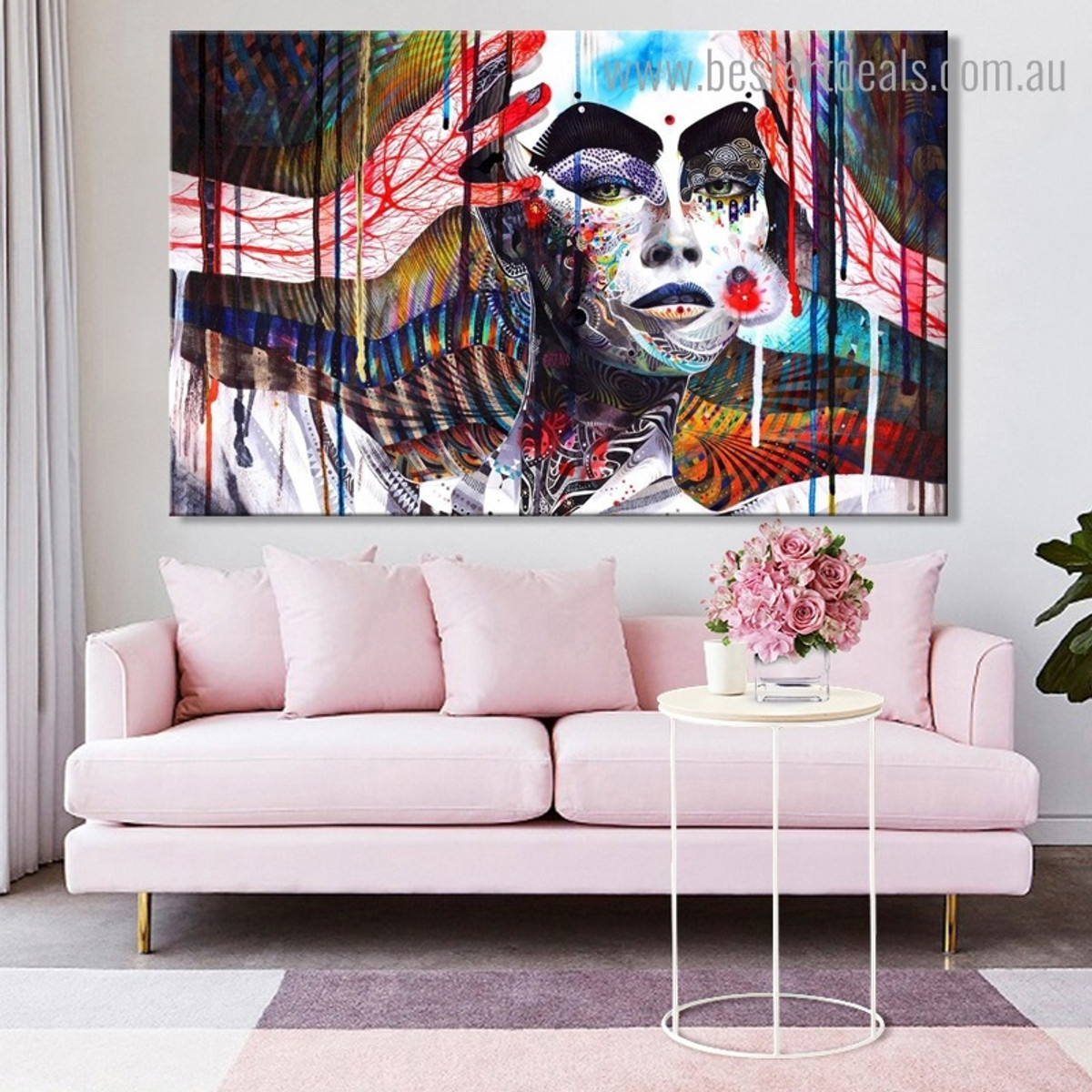 Buy Colorful Witch Canvas Print Wall Art Decor.
