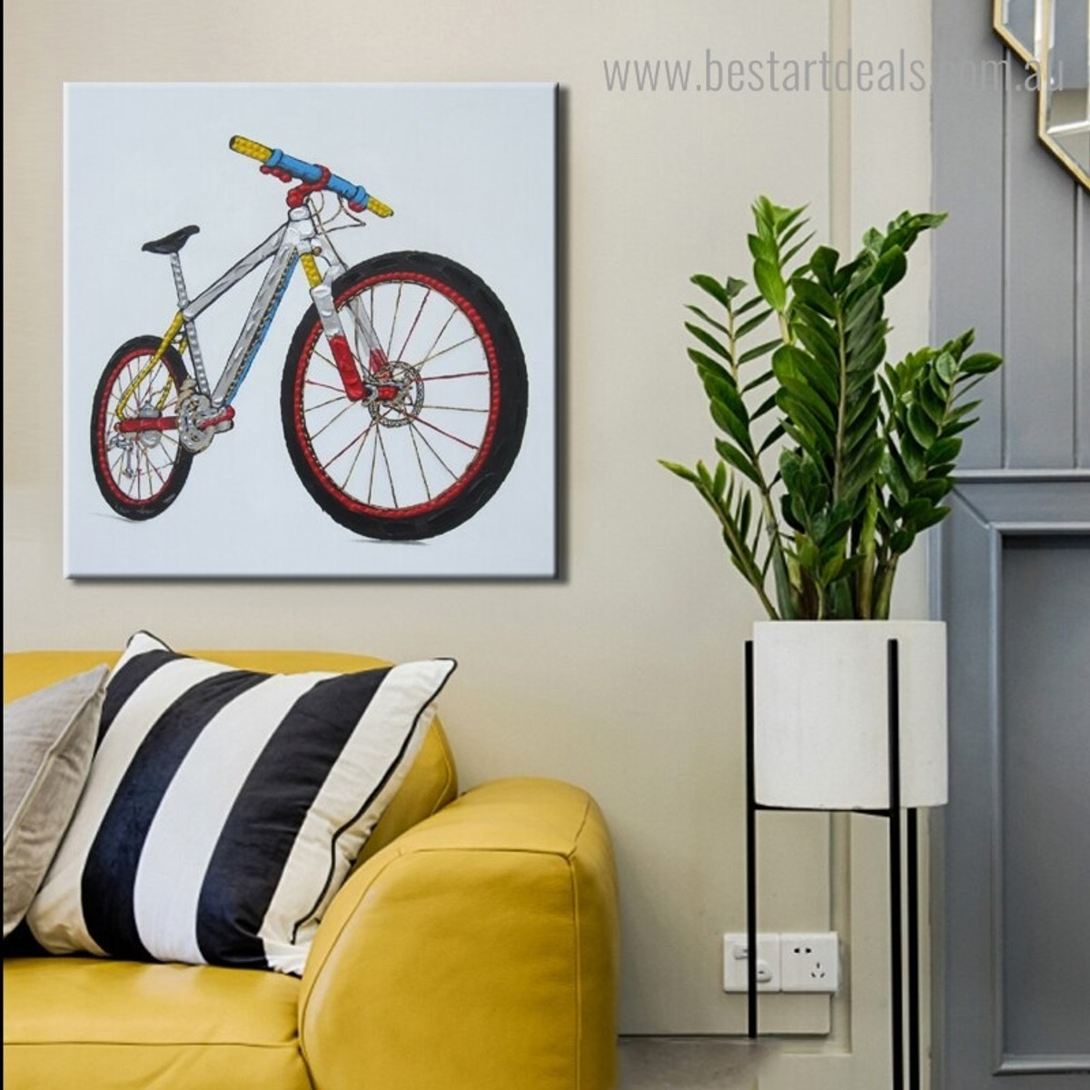 Dapple Cycle Abstract Modern Framed Artwork Pic Canvas Print for Room Wall Garnish