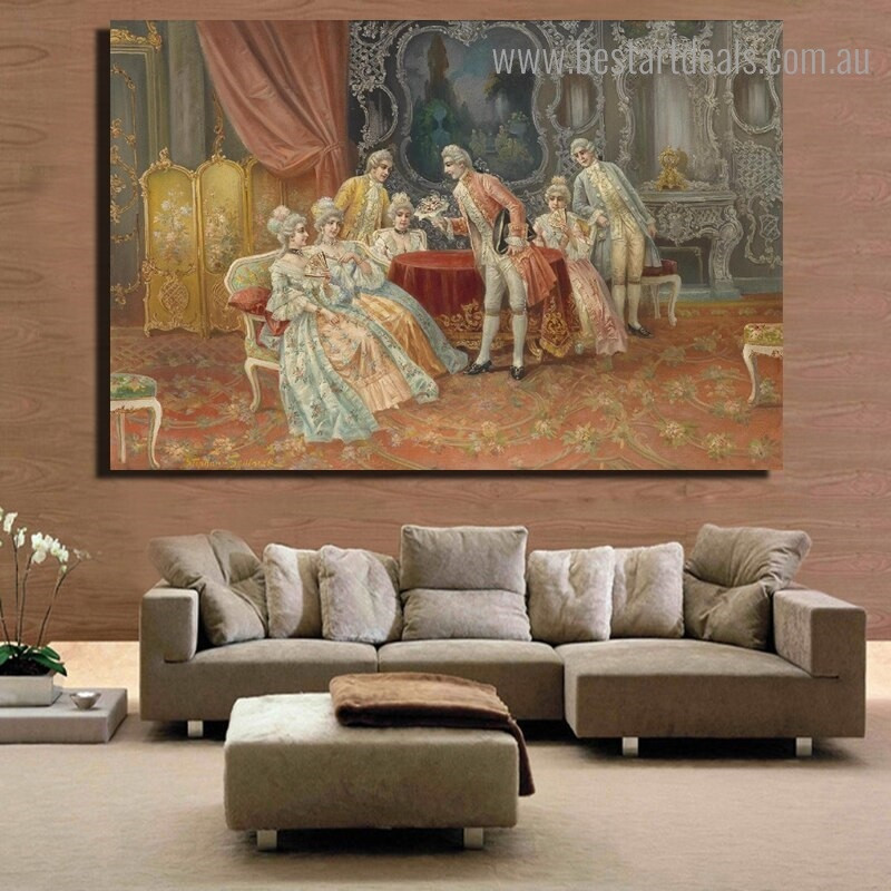 Sentence Figure Framed Portmanteau Photo Canvas Print for Room Wall Ornament