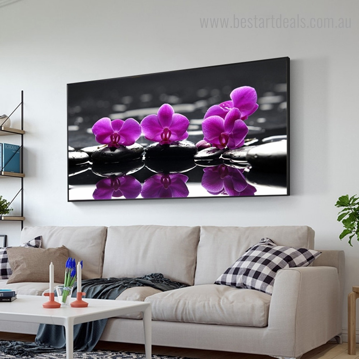 Orchid Flowers Botanical Modern Framed Painting Photo Canvas Print for Room Wall Getup