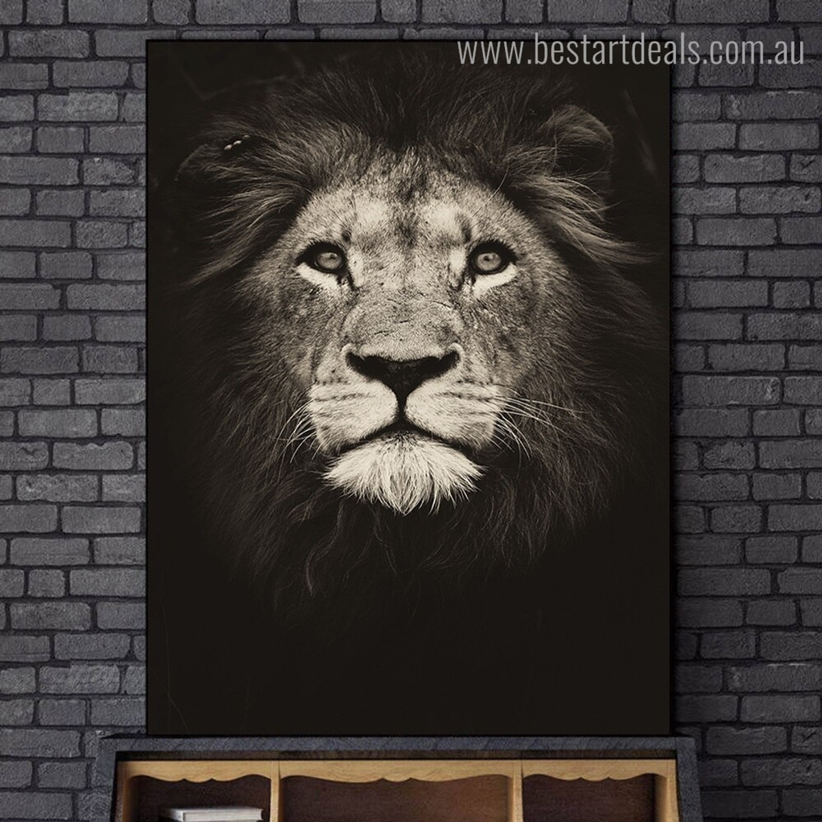 African Lion A3 size 12"X16" QUALITY Decor Canvas Art Print Poster Unframed 