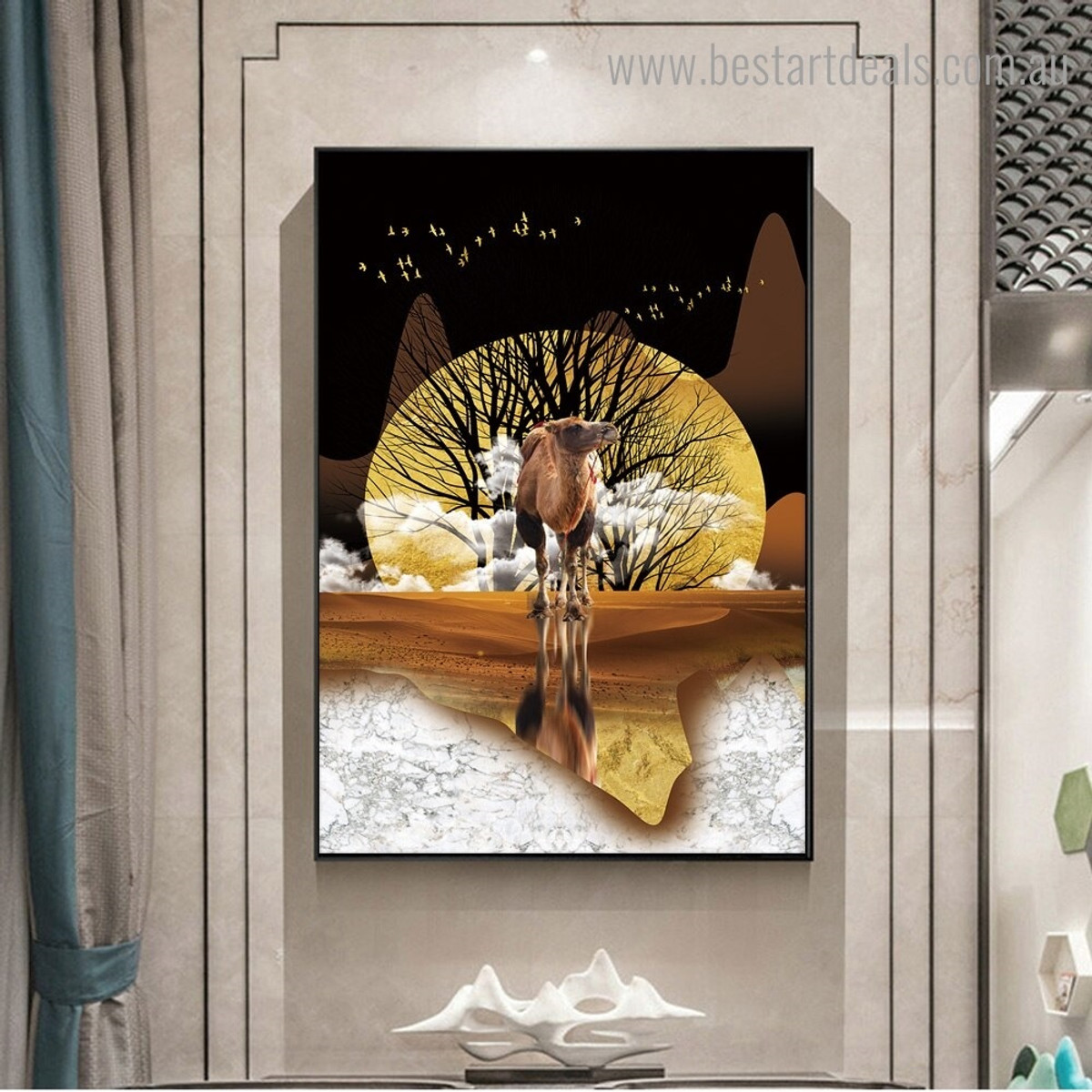 Dromedary Animal Modern Framed Painting Photo Canvas Print for Room Wall Assortment