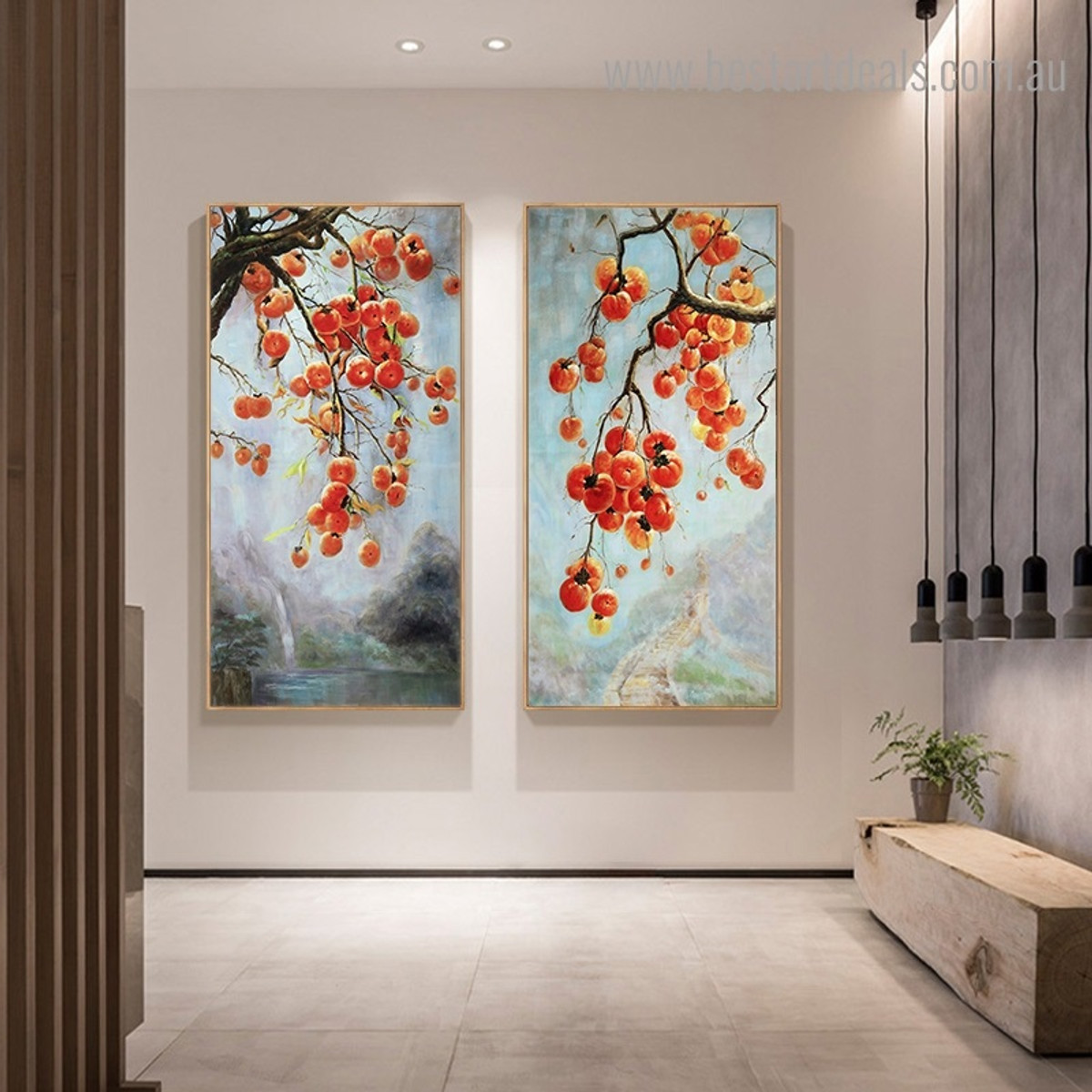 Currants Fruit Nature Framed Painting Photo Canvas Print for Room Wall Ornament