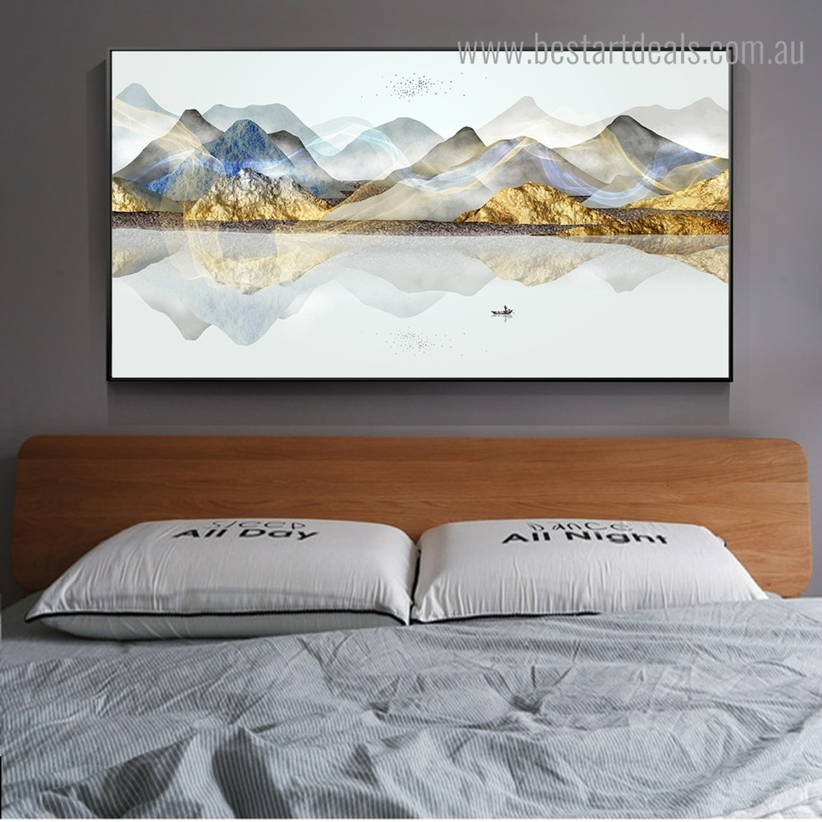 Colorful Mountains Landscape Nature Framed Artwork Photo Canvas Print for Room Wall Outfit