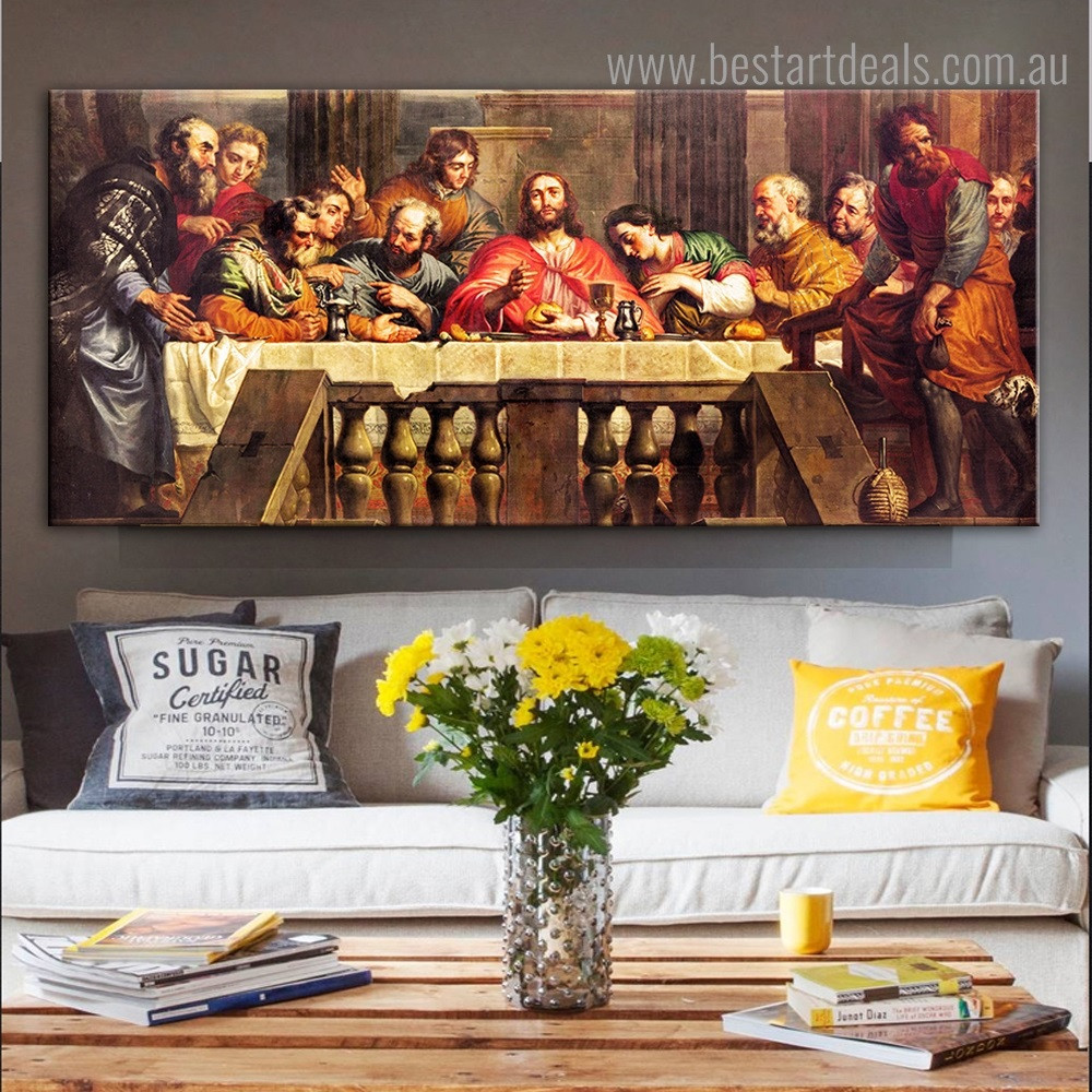 Holy Thursday Reproduction Framed Painting Picture Canvas Print for Room Wall Getup