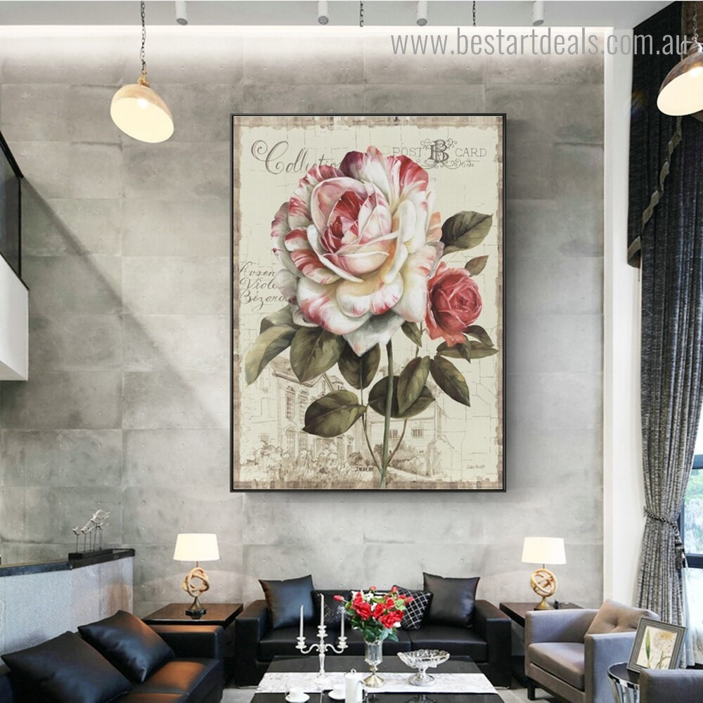 Garden View III Floral Reproduction Framed Painting Photograph Canvas Print for Room Wall Adornment