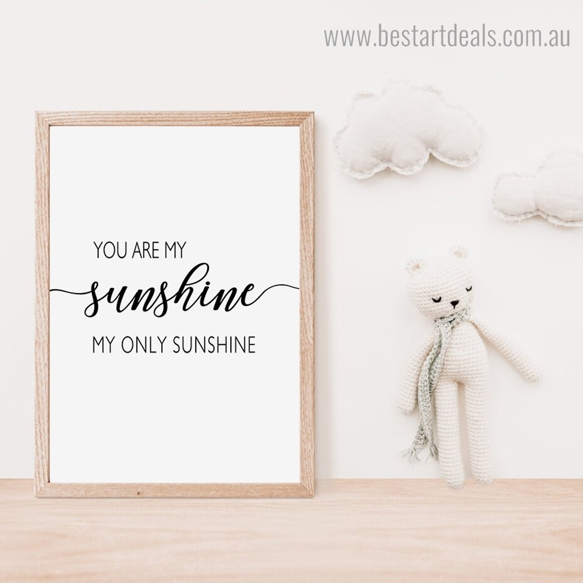 Sunshine Quote Modern Framed Painting Photograph Canvas Print for Room Wall Tracery