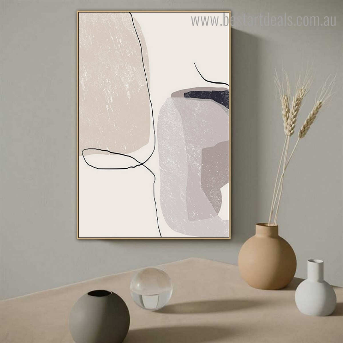 Stains Abstract Modern Framed Artwork Pic Canvas Print for Room Wall Ornament