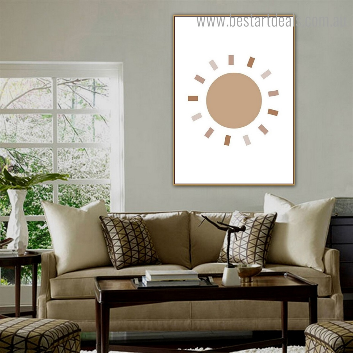 Surya Kids Scandinavian Framed Painting Portrait Canvas Print for Room Wall Disposition