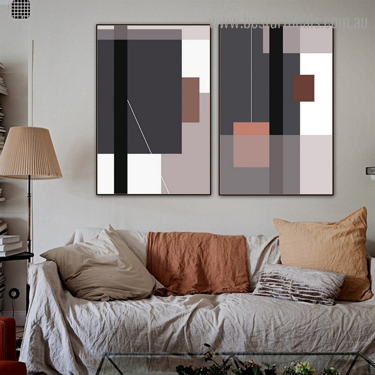 Thick Streaks Abstract Contemporary Framed Artwork Photograph Canvas Print for Room Wall Decor