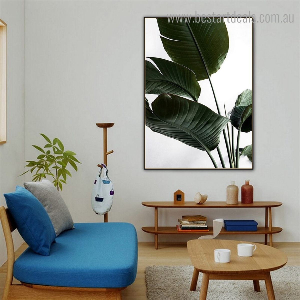 Strelitzia Botanical Contemporary Framed Painting Pic Canvas Print for Room Wall Disposition