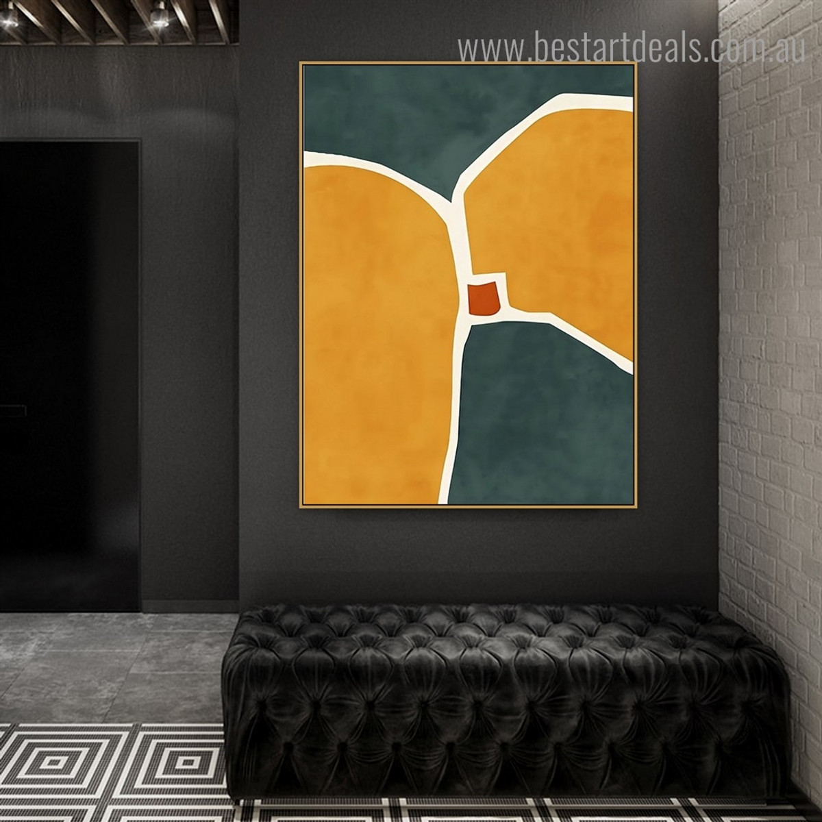 Particolored Stains Abstract Modern Framed Artwork Pic Canvas Print for Room Wall Assortment
