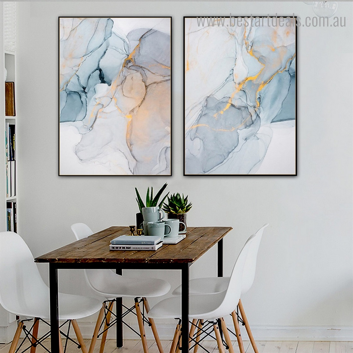 Shiny Abstract Contemporary Framed Artwork Picture Canvas Print for Room Wall Decor